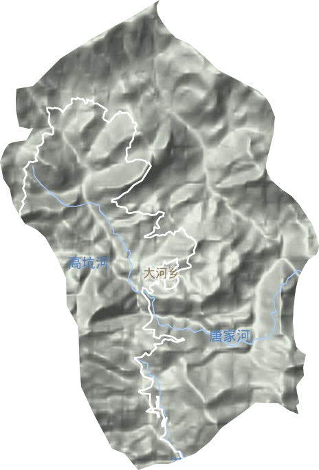 大河乡地形图