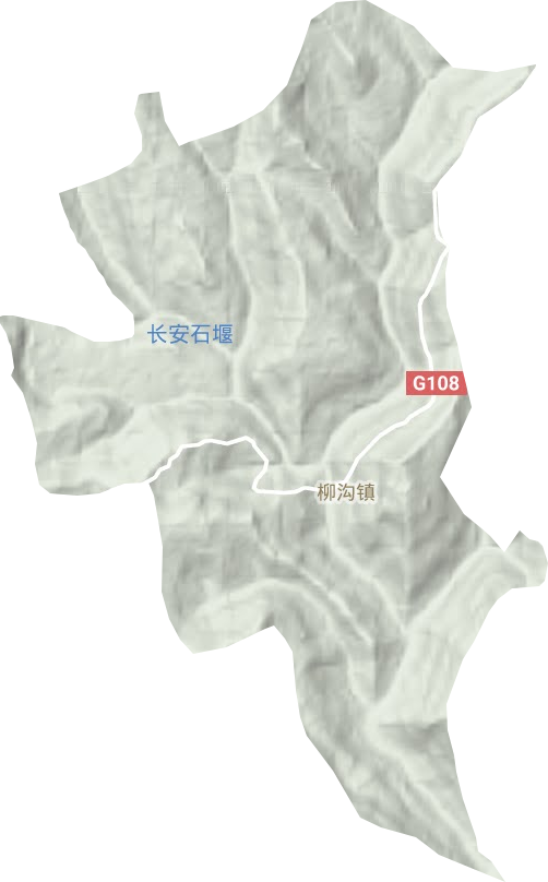 柳沟镇地形图