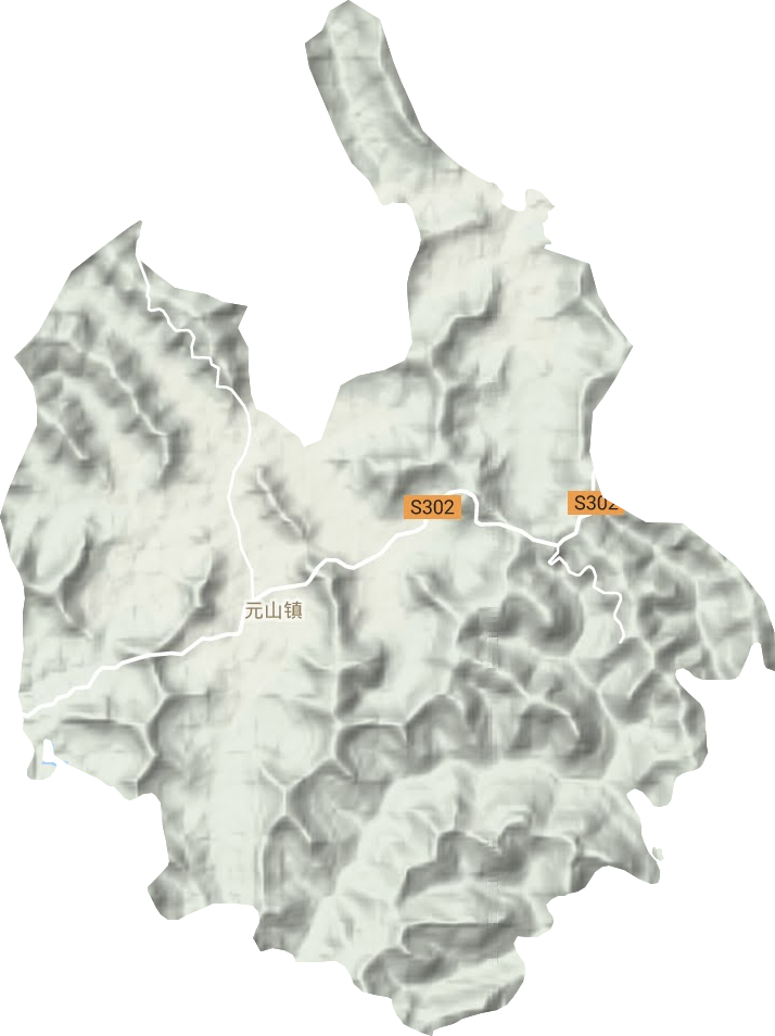 元山镇地形图