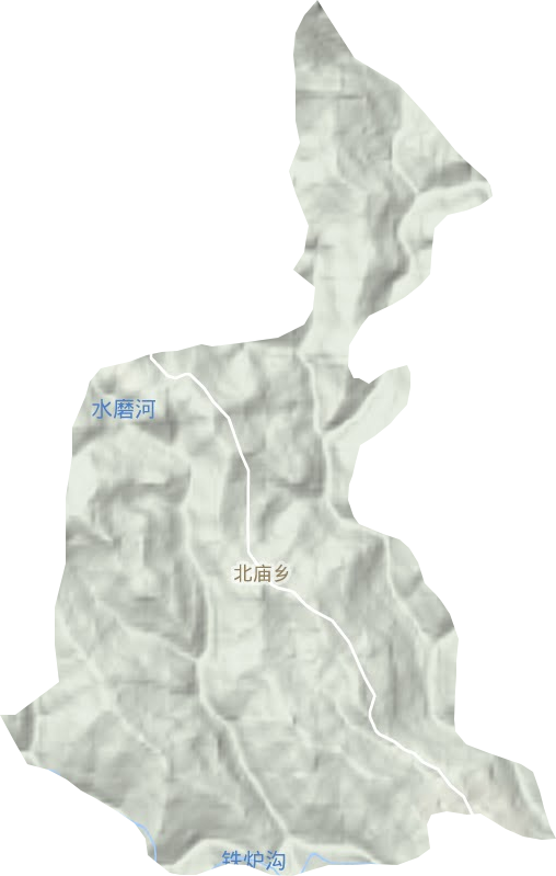 北庙乡地形图