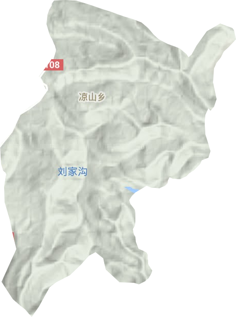 凉山乡地形图