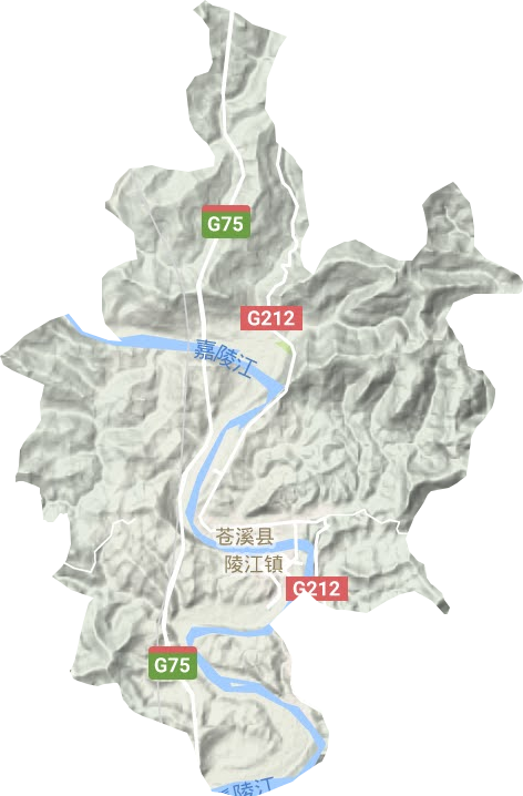 陵江镇地形图