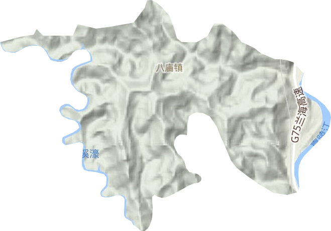 八庙镇地形图