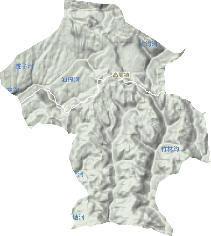 高坡镇地形图