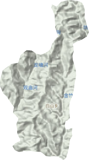 白山乡地形图