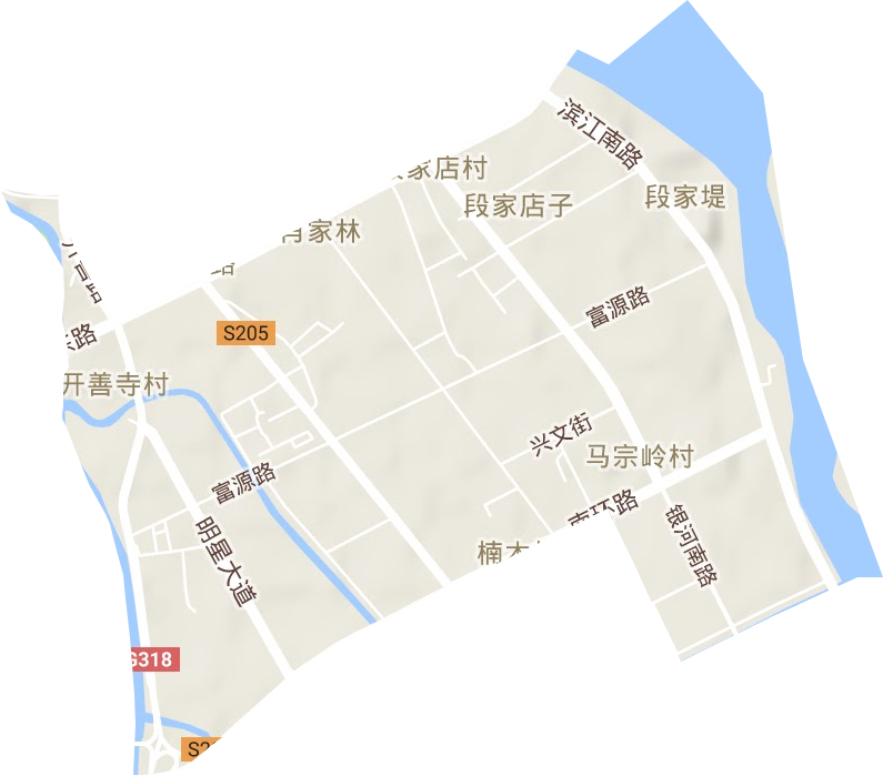 富源路街道地形图