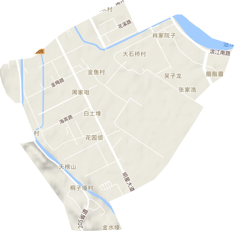 南强街道地形图