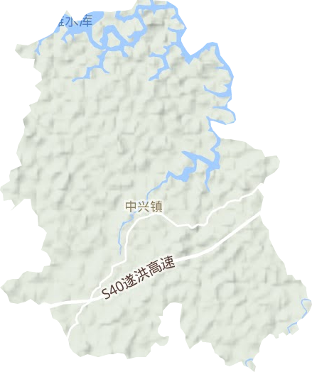 中兴镇地形图