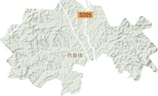 西眉镇地形图