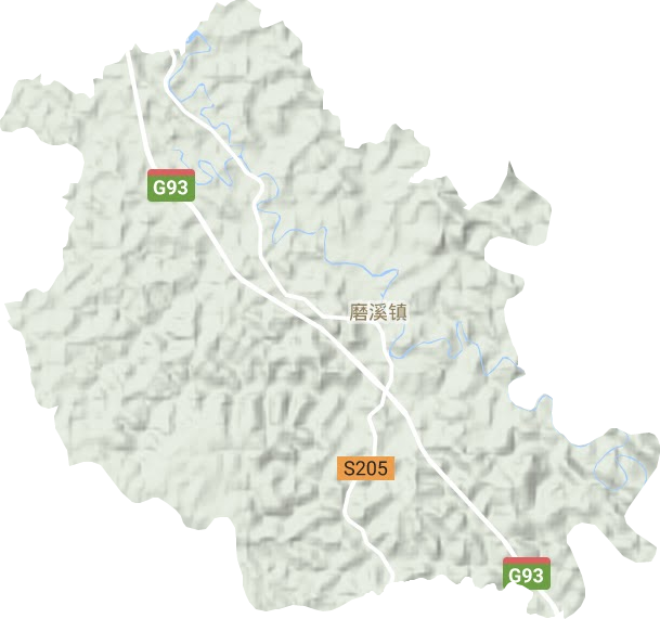 磨溪镇地形图