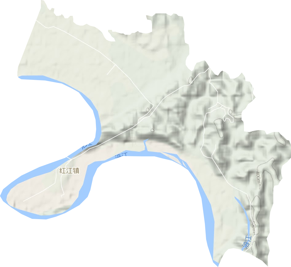 红江镇地形图