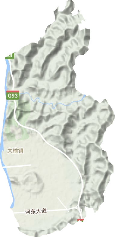 大榆镇地形图