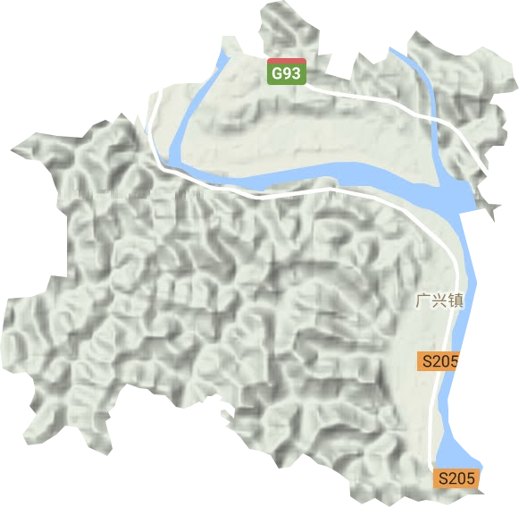 广兴镇地形图