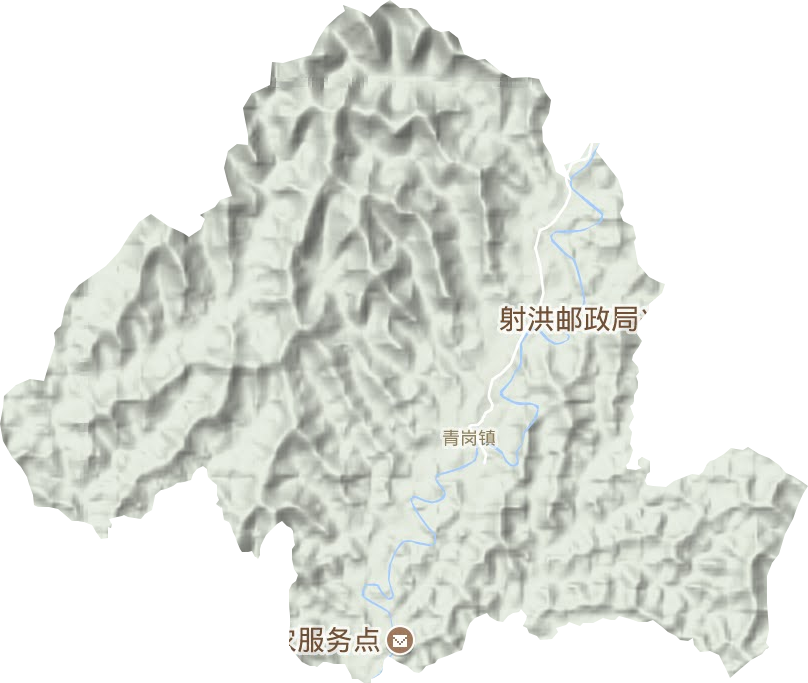 青岗镇地形图