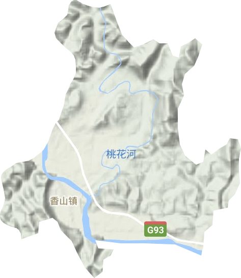 香山镇地形图