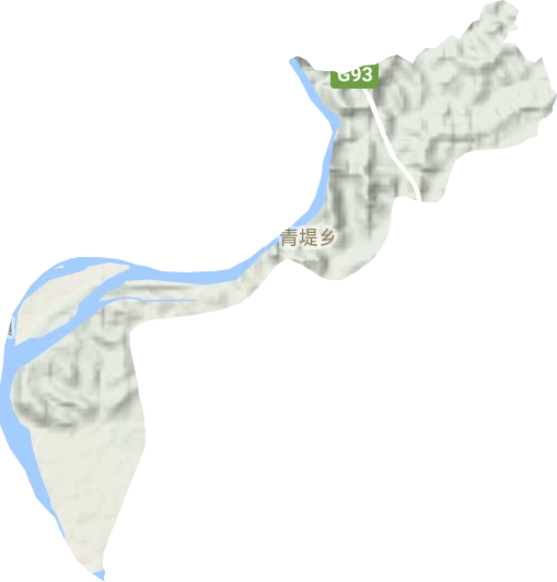 青堤乡地形图