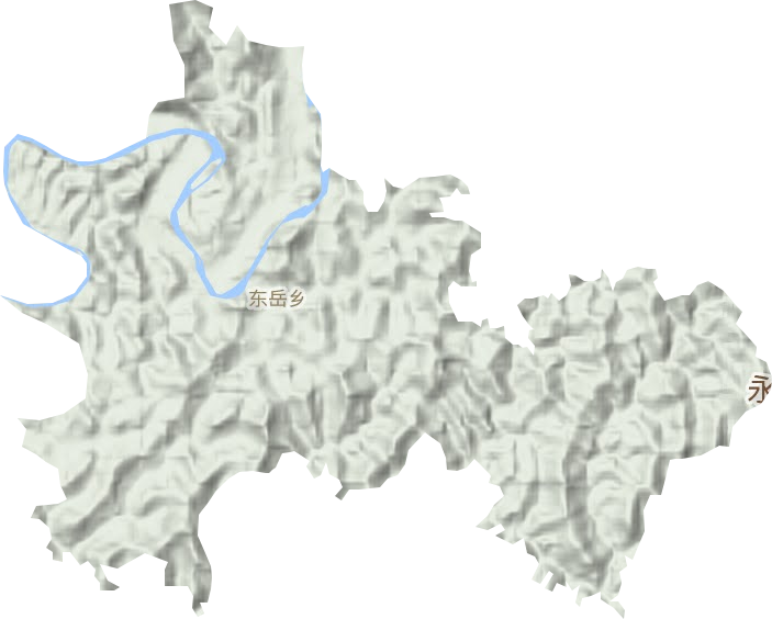东岳乡地形图