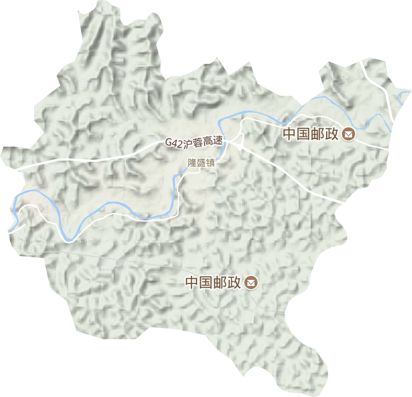 隆盛镇地形图