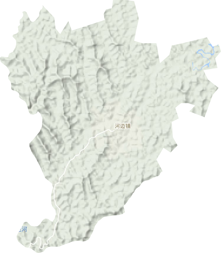 河边镇地形图