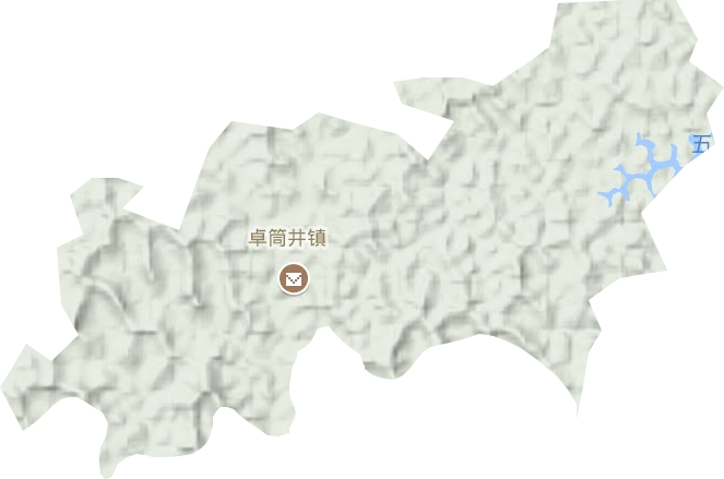 卓筒井镇地形图