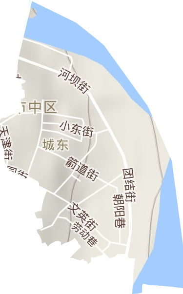 城东街道地形图