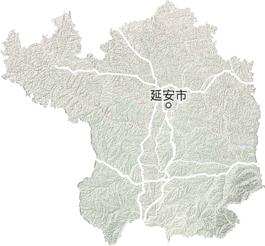 延安市地形图