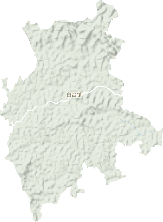 白合镇地形图