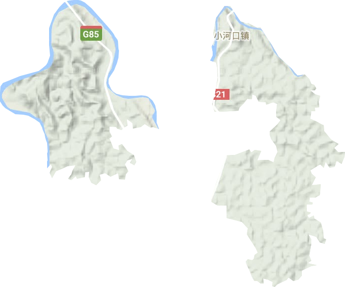 小河口镇地形图