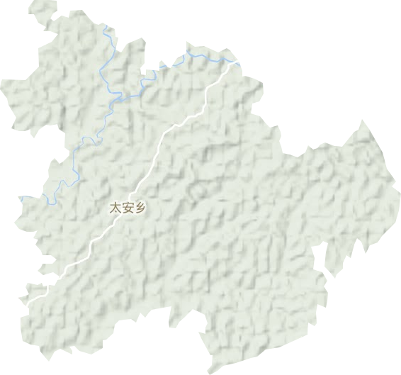 太安乡地形图