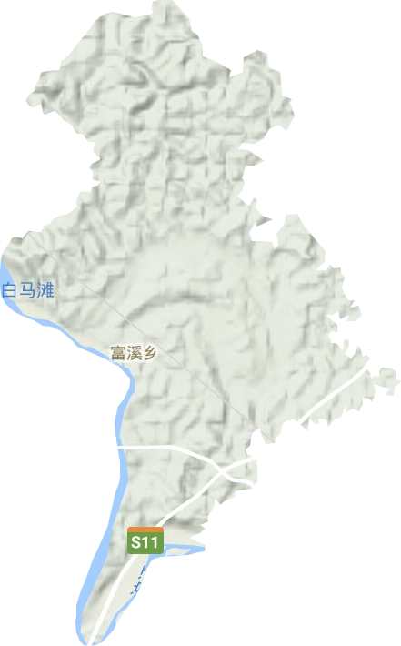 富溪乡地形图