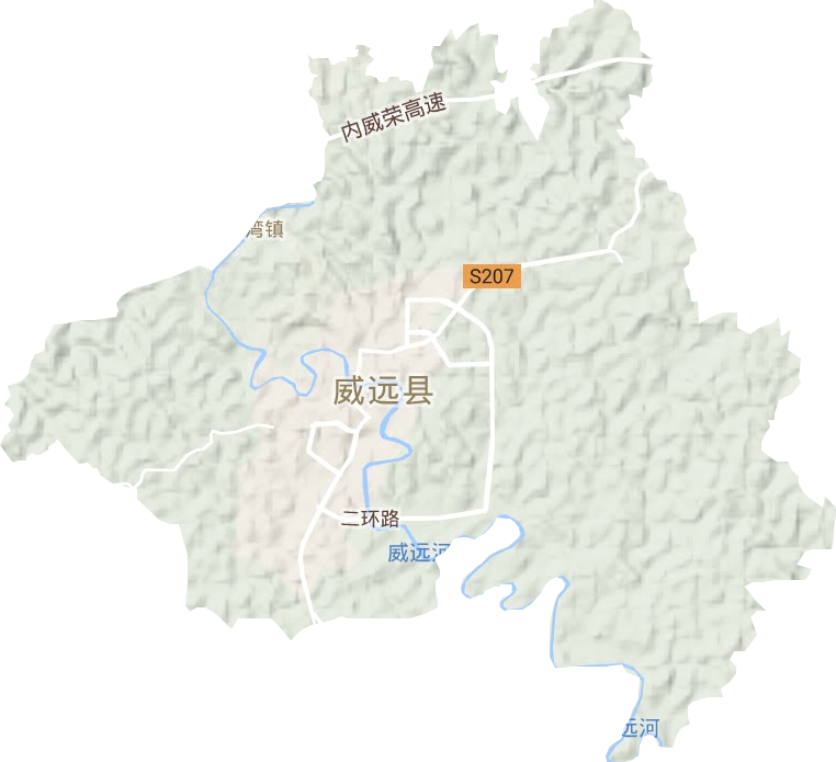 严陵镇地形图
