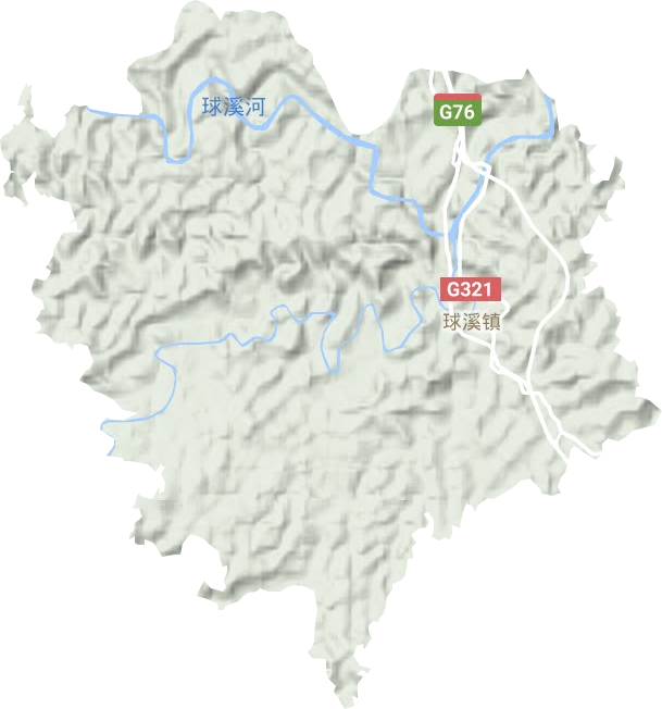 球溪镇地形图