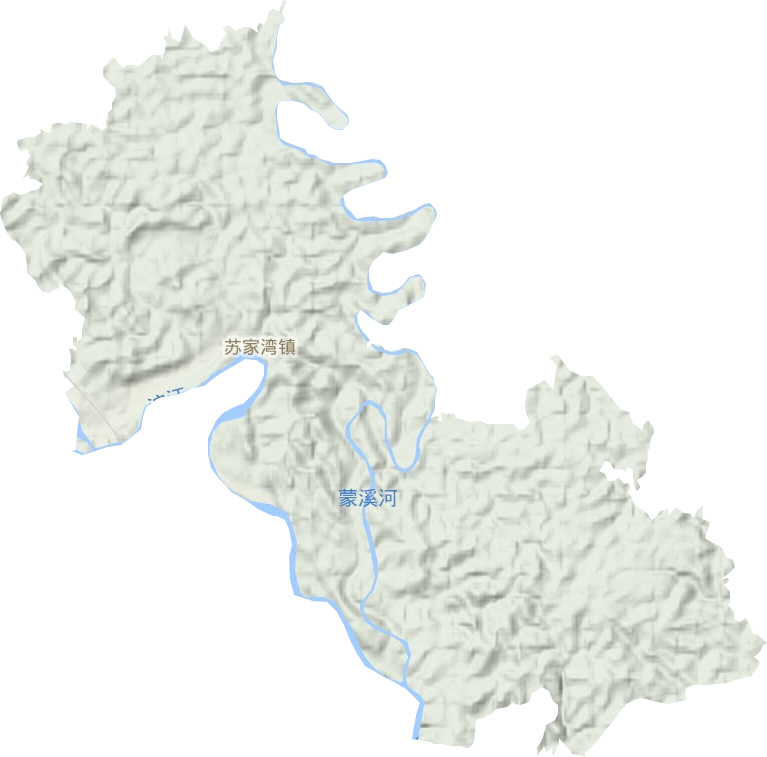 苏家湾镇地形图