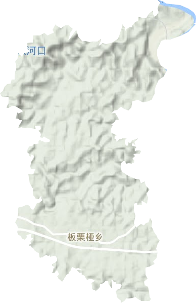 板栗桠乡地形图