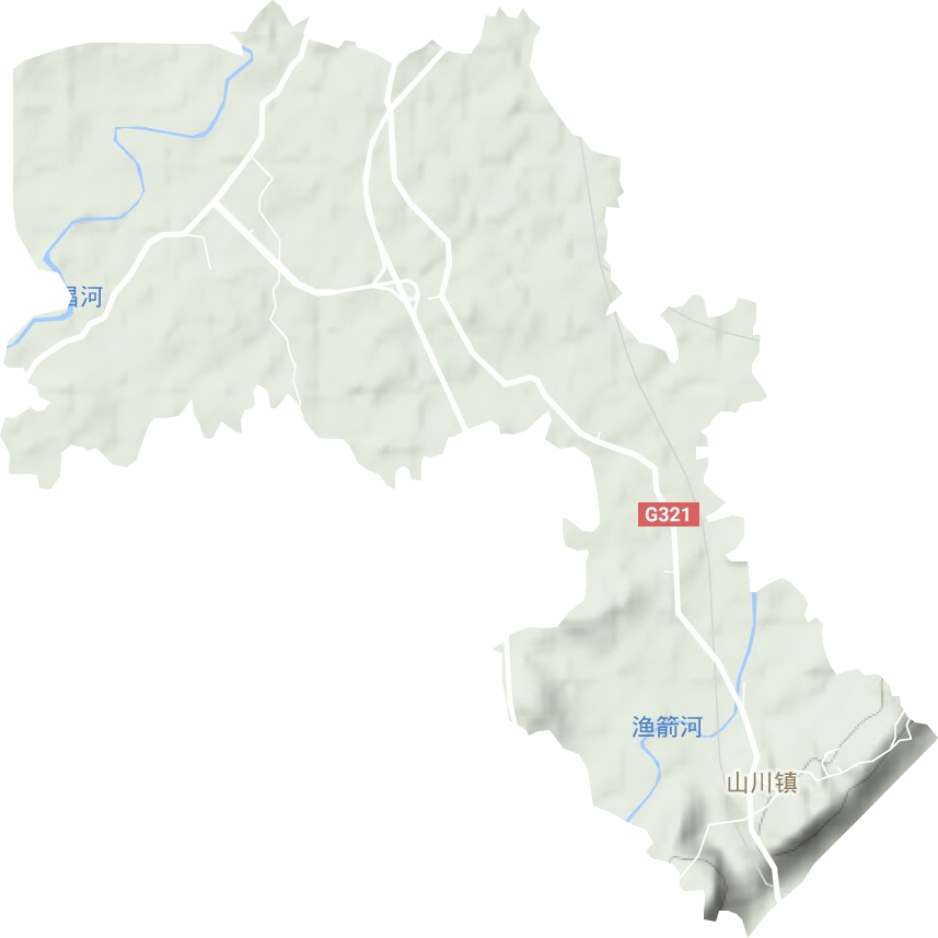 山川镇地形图