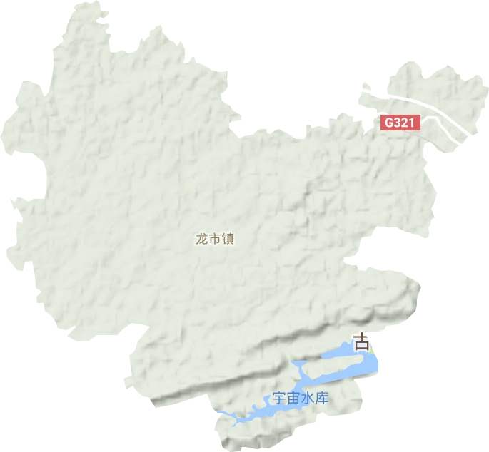 龙市镇地形图