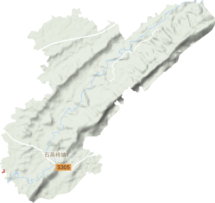 石燕桥镇地形图
