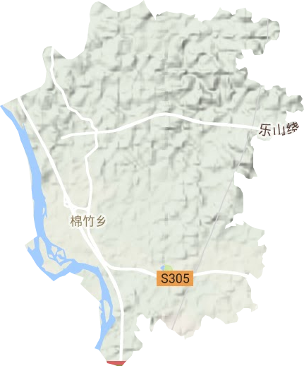棉竹镇地形图
