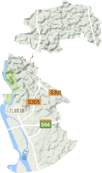 九峰镇地形图