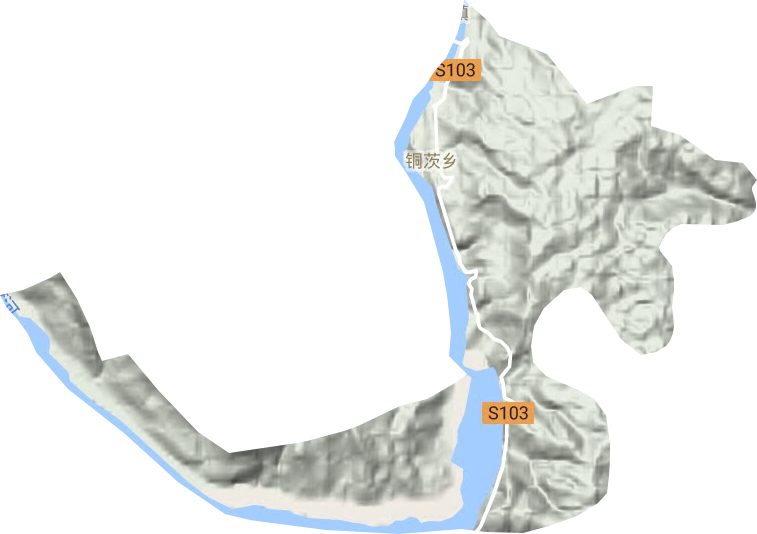 铜茨乡地形图