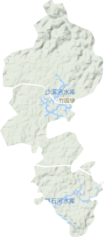 竹园镇地形图