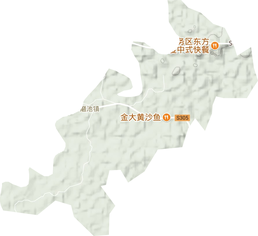 磨池镇地形图