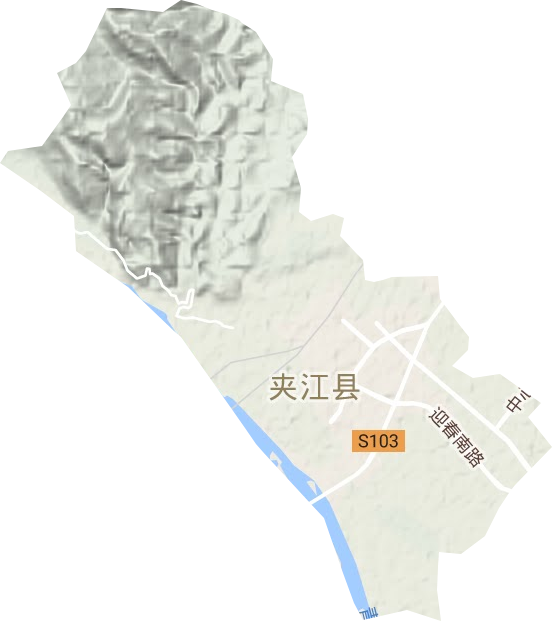 焉城镇地形图