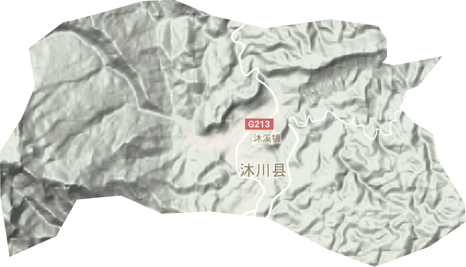 沐溪镇地形图