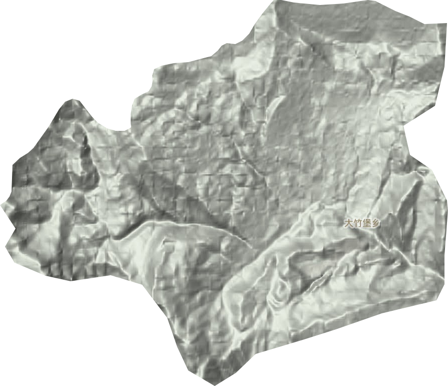 大竹堡乡地形图