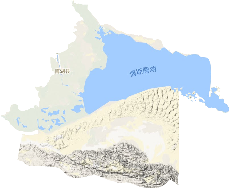 博湖县地形图