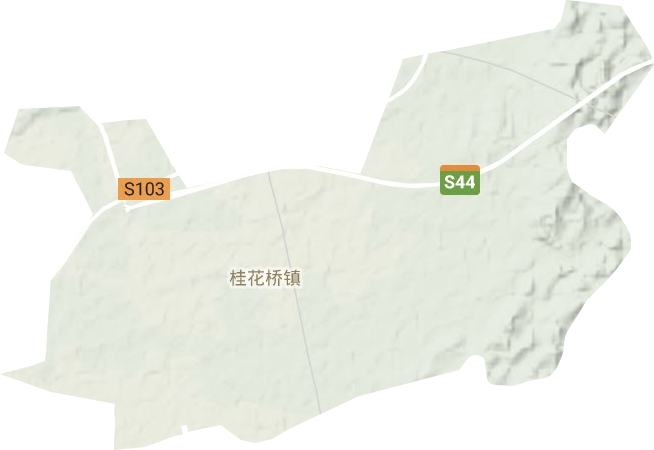 桂花桥镇地形图