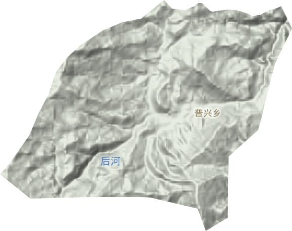 普兴乡地形图