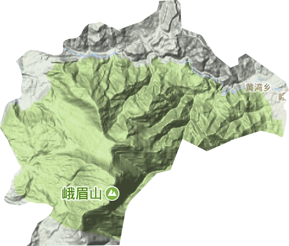 黄湾乡地形图