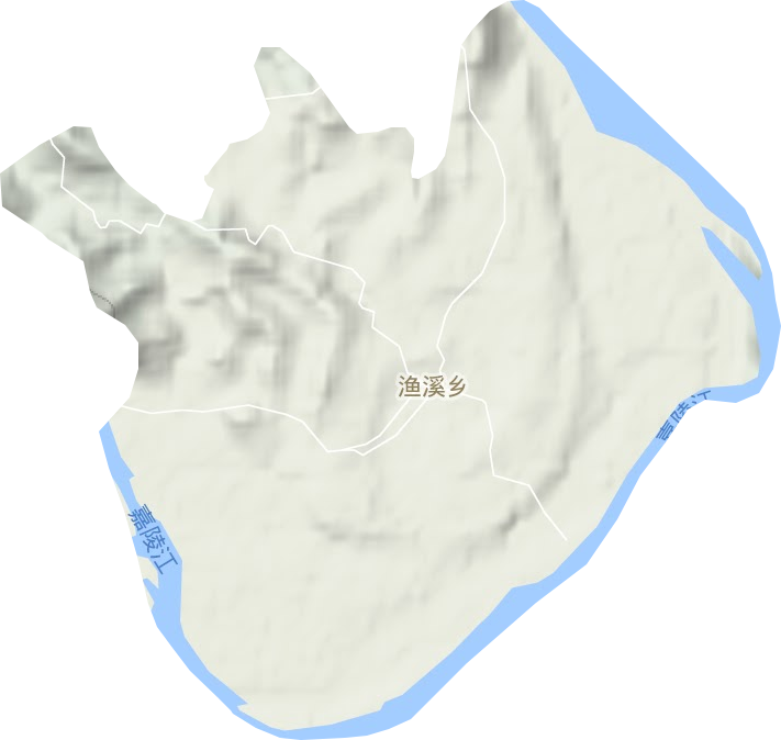 渔溪乡地形图